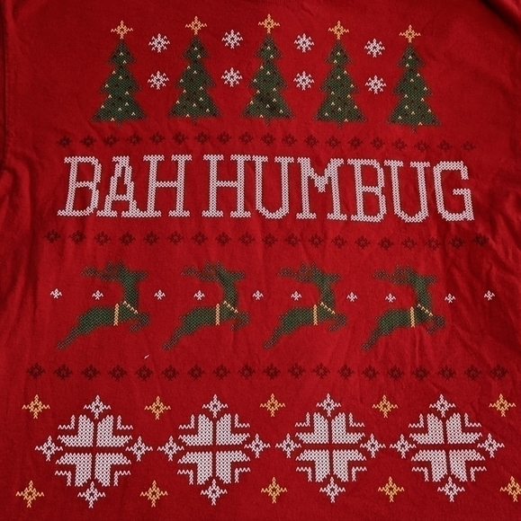 𝅺bah Humbug ugly Christmas sweater shirt size Extra large - Picture 1 of 4